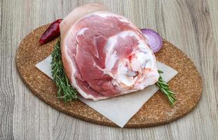 Raw pork knuckle photo