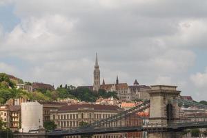 puente de las cadenas de budapest, hungría foto