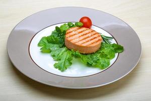 Salmon burger cutlet photo