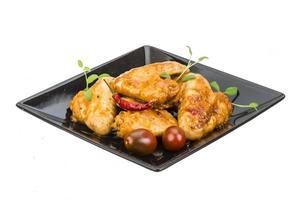Grilled chicken wings photo
