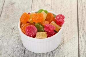 Sweet candied fruit photo