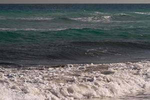 Sea waves on the Mediterranean sea photo