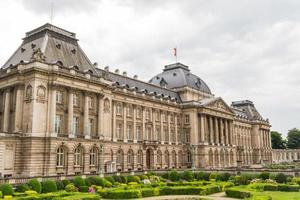 Royal Palace view from Place des Palais in historical center of Brussels, Belgium photo