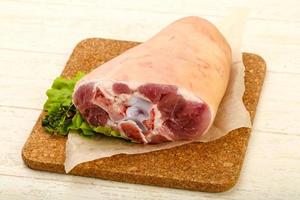 Raw pork knee photo