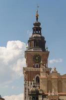 Town hall tower on main square of Krakow photo