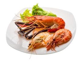 Giant Freshwater Prawn and king prawns photo