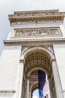 View on arch of triumph Carousel and Tuileries garden, Paris, France photo