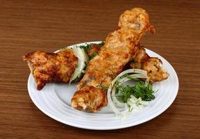 Grilled kebab meat photo