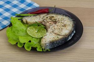 filete de tiburón a la parrilla foto