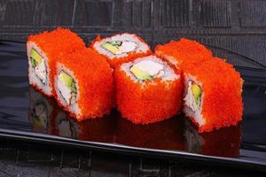 Japanese roll with crab meat photo