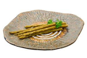 Asparagus on white photo
