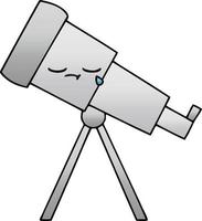 gradient shaded cartoon telescope vector