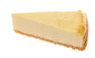Cheesecake isolated on white background photo