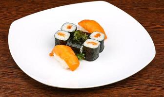 Sushi with salmon photo