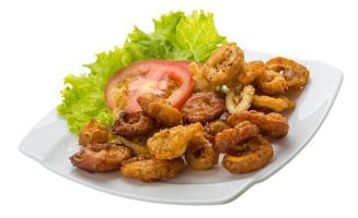 Fried squid rings photo