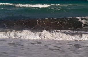 Sea waves on the Mediterranean sea photo