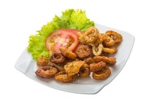 Fried squid rings photo