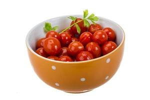 Marinated cherry tomato photo