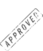 Stamp mark with approved text png