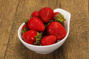 Sweet strawberry in the bowl photo