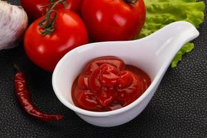 Tomato ketchup sauce photo
