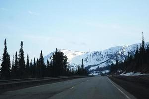 highway among the taiga in Eastern Siberia photo