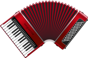realistische accordeon png-illustratie geïsoleerd op een witte achtergrond png