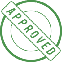 Approved stamp mark png illustration