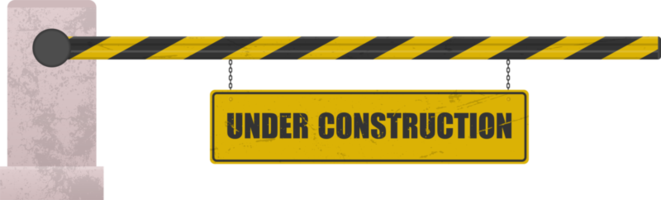 Under construction barrier clip art png