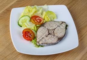 Grilled tuna steak photo