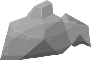 Rock stones and boulders in cartoon style png