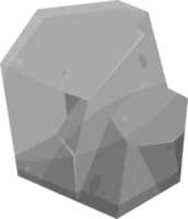 Rock stones and boulders in cartoon style png