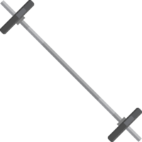 Barbell in flat style png illustration