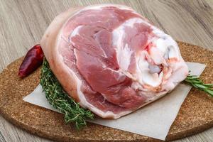 Raw pork knuckle photo