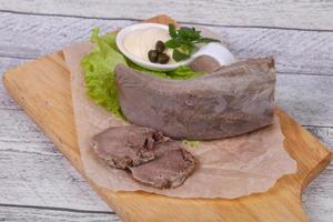 Gurmet pork tongue snack photo