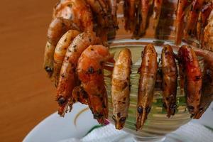 Grilled shrimps coktail photo