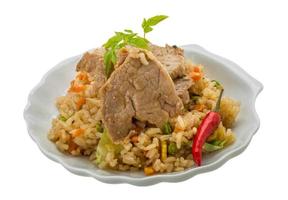 Fried rice with pork photo