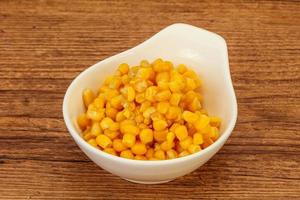 Sweet corn seeds in the bowl photo