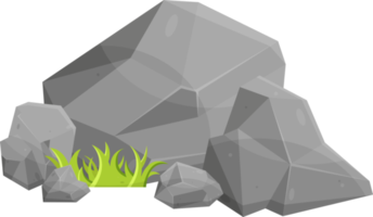 pedras de rocha e pedregulhos em estilo cartoon png