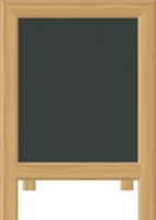 Blackboard for menu with wooden frame png illustration