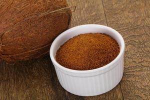 Coconut brown sugar in the bowl photo