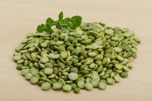 Dry green peas photo