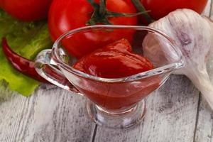 Tomato ketchup sauce photo