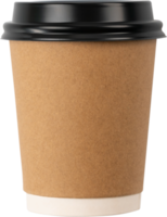 mockup di tazza di caffè in carta marrone. png