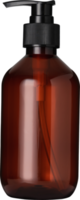 garrafa de bomba cosmética verde, sobre fundo branco. produto de embalagem para maquete. png