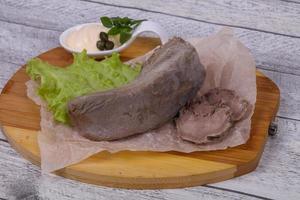 Gurmet pork tongue snack photo