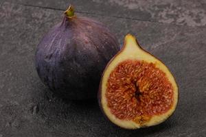 Sweet purple slice of fig photo