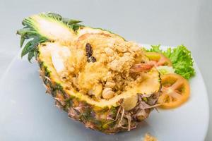 Pineapple salad with seafood photo