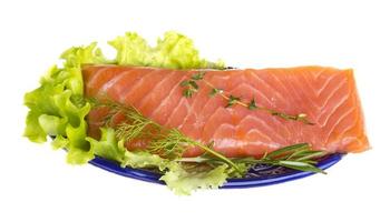 filete de salmón adornado foto