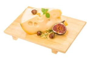 Maasdam cheese with fig photo